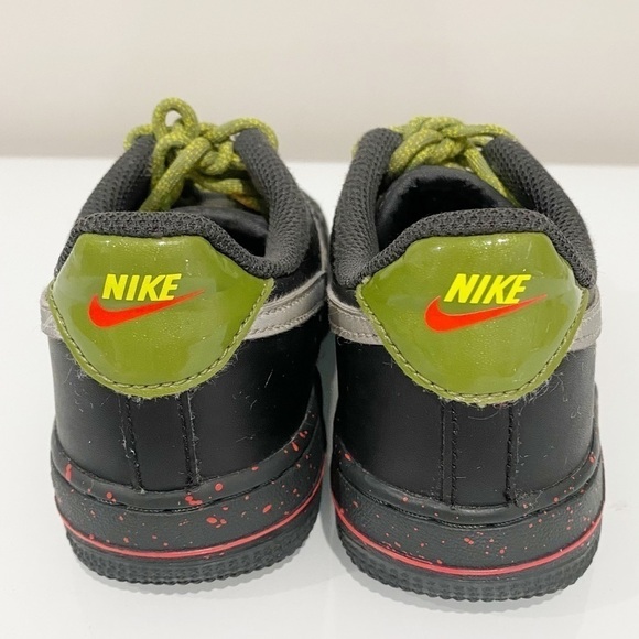 NIKE Youth Air Force 1 Low GS Black Asparagus Size Youth 1 - Picture 4 of 11